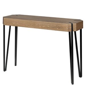 Consolle Contemporanea Europea in Legno Massello con Vano Portaoggetti per Soggiorno Domestico e Uso Interno - Product Image 4
