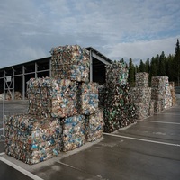 Bales de Recortes de Botellas PET Recicladas, Color Verde y Mixto, Alta Calidad, Grado de Moldeo por Inyección para Reciclaje