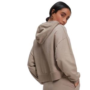 Sudaderas con capucha de gran tamaño para mujer con estampado de logotipo personalizado, capucha con cordón para Fitness, sudaderas con parte inferior de costilla de lana de algodón 100% - Product Image 2