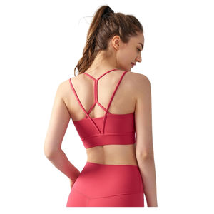 Soutien-gorge de sport sans coutures à bretelles, confortable, extensible, respirant, à maintien élevé, idéal pour le fitness et la gym - Product Image 4