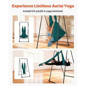 Supporto per Yoga con Struttura Triangolare, Capacità Massima 200 kg, per Amaca da Yoga e Seta Aerea, con Amache da Yoga in Schiuma EVA da 16,7 cm - Product Image 3