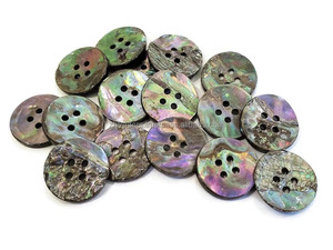 Boutons en nacre blanche à quatre trous, écologiques, à bord fin, très vendus, pour vêtements, logo personnalisable, faits à la main, modernes - Product Image 2