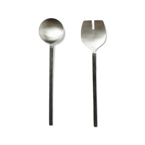 Juego de Servidores de Ensalada Vintage Chapados en Oro con Diseño de Berenjena, Acero Inoxidable, Mango Corto, Acabado Espejo, Cubiertos para Fiestas, Bodas, Regalo - Product Image 5