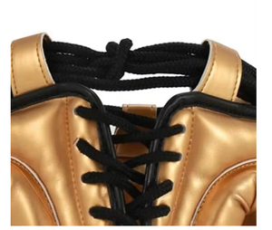 Protector de Cabeza de Boxeo PU Dorado, Equipo de Protección para Entrenamiento, Ajuste Ajustable para Todas las Estaciones - Product Image 6