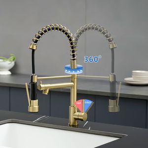 Rubinetto da Cucina Commerciale in Acciaio Inossidabile con Maniglia Singola e Doccetta Estraibile, Miscelatore Monocomando per Lavello - Product Image 3