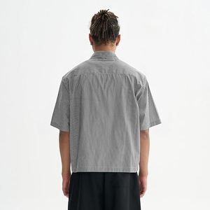 เสื้อเชิ้ตผู้ชายลายสก็อตแขนสั้น น้ำหนักเบา ผ้าฝ้าย สำหรับฤดูร้อน รับทำโลโก้ตามสั่ง ผู้ผลิต OEM - Product Image 3