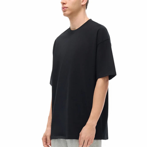 Wholesale Cheap Price 100%cotton Acid Wash Silk Screen Printed Blank T Shirt Men Custom Print Graphic Logo Streetwear Loose <b>Drop</b> - Product Image 3