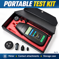 DT-2235B+ Tachometer Kontak Digital Genggam Pengukur RPM Penguji Kecepatan Permukaan dengan Memori LCD untuk Perawatan Motor Konveyor