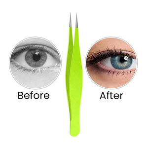 Pinzas Profesionales para Cejas con Punta Puntiaguda, Acero Inoxidable, Herramienta de Belleza de Precisión, Reutilizables, para Depilación, con Estuche Verde Moderno Incluido - Product Image 5