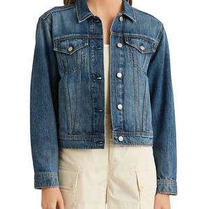 เสื้อแจ็คเก็ตยีนส์ยืดสำหรับผู้หญิงทรงเข้ารูปสวมใส่สบายลำลองเสื้อคลุมยีนส์ขนาดพลัสไซส์ - Product Image 6