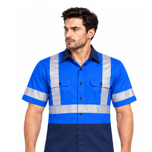 Camisetas de alta visibilidad EAZWEARS para hombre, ropa de seguridad industrial para obras de construcción, reflectante, para uso privado y al por mayor. - Product Image 3