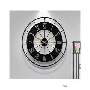 Modern Style Iron Quartz <b>Battery</b> Powered Wall <b>Clock</b> Distinctive Mute Entrance Decoration Hot Selling Old Fashion Living Room - Product Image 1