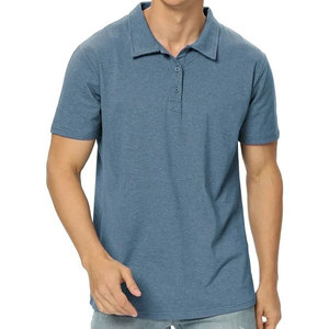 Chemises pour hommes décontractées, coupe classique, manches courtes, respirantes, unies, avec logo personnalisé sur le devant, boutonnées. - Product Image 5