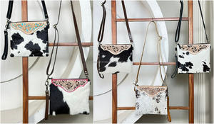 Bolso Bandolera de Cuero Vacuno Repujado a Mano con Diseño Floral de Lujo, Estilo Occidental, 2026 - Product Image 4