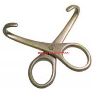 เบสิสันส์ ขายส่ง เครื่องมือผ่าตัดสัตว์ ตะขอสูตินรีเวชแบบดับเบิ้ลเวียนนา สแตนเลสสตีล ปลายทู่ สำหรับสัตว์ขนาดใหญ่ - Product Image 1