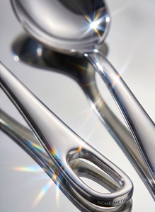 Ensemble de couverts en acier inoxydable poli miroir avec poignée en boucle, résistant à la rouille, pour la cuisine et l'hôtellerie - Product Image 2
