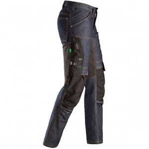 Workwear Cargo <b>Pants</b> Fleece <b>Lined</b> Work Trousers Repairmen Factory Mechanic Work Men's Work Jeans Multi Pockets Breathable Fabric - Product Image 3