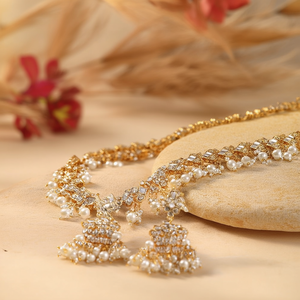 เครื่องประดับไข่มุก KAN Earrings-10575573WH Jhumki - Product Image 3