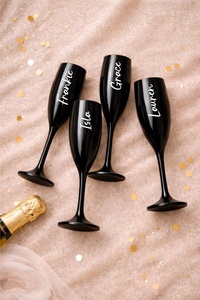 Flûtes à champagne en gros pour fêtes de mariage, 150 ml, multicolores, en plastique, verres à toast personnalisés, fournitures pour fêtes - Product Image 1