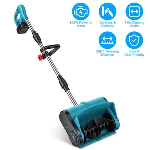 Pelle à neige sans fil 800W 21V 11 pouces pliable, souffleuse à neige à batterie avec gants et lunettes de protection rechargeables pour séchage de terrasses - Product Image 4