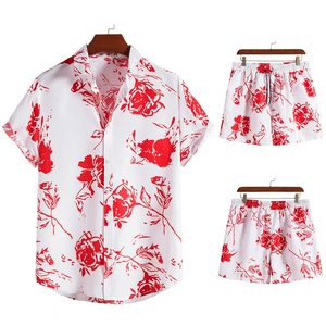 Summer Sets New Men Casual Short Sleeve T Shirt Shorts Solid Set Men's Clothing Summer Wear 2 Pieces Sets - Product Image 6