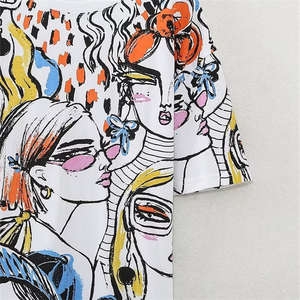 T-shirt en coton respirant pour femme, personnalisé, en polyester tricoté, épais et lourd, écologique, décontracté, idéal pour l'été – Grande Vente, Haute Qualité - Product Image 4