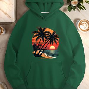Sudaderas casual tropical pintoresco playa ajuste Mujer - Product Image 2