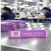 Étiquettes tissées personnalisées avec logo, à coudre, pour vêtements, habits, accessoires et sacs