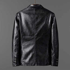 Nouvelle arrivée : Blouson en cuir pour homme, style motard, double boutonnage, tendance mode, style professionnel, vêtement d'extérieur en cuir de qualité supérieure - Product Image 4