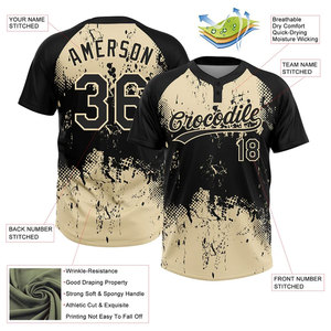 Camiseta de Béisbol Personalizada con Sublimación, Impresión de tu Equipo, Manga Corta para Hombre, Diseño Geométrico que Absorbe la Humedad, Azul Marino y Dorado - Product Image 6