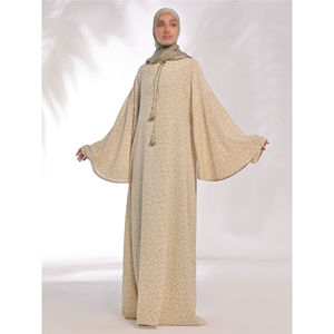 Elegante Abaya para Mujer, Transpirable, de Polietersulfona Sedosa, Manga Larga, Ligera, Vestido Musulmán con Diseños Personalizados - Product Image 2