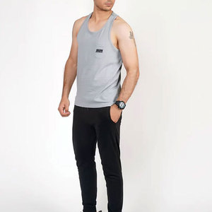Custom Design & Size Fitness Men's <b>Tank</b> <b>Top</b> <b>Knitted</b> Breathable 100% Cotton O-Neck Collar - Product Image 2