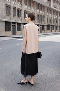 Chemisier d'été ample pour femme en modal/coton, col en V tissé, uni, respirant, écologique, antistatique, à bouton unique, broderie main, pour la maternité - Product Image 5