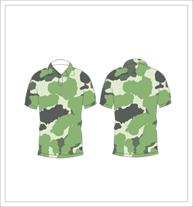Camiseta Polo de Camuflaje Verde Sublimada, Manga Corta, Personalizada, Deportiva, Informal, Transpirable, Unisex, Ropa de Verano, OEM, ODM - Product Image 3