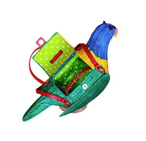 Panier de rangement artistique en rotin en forme d'oiseau, tressé sur mesure, bac de rangement décoratif et ludique pour enfants - Product Image 3