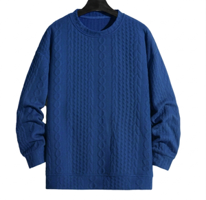 Women Streetwear Turtleneck 100% Cotton Solid Pattern Full Sleeve Embroidered Drop-shoulder Sweatshirt OEM Service - Product Image 2