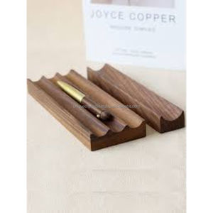 Porte-stylo moderne en acacia Plateau en bois minimaliste pour bureau et bureau - Product Image 1