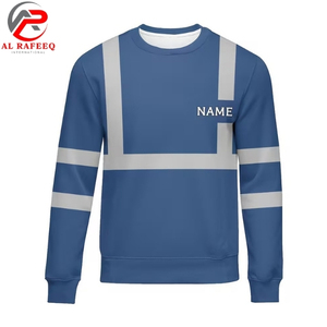 Sudadera personalizada al por mayor para hombre, sudadera reflectante de alta visibilidad con cuello redondo, sudadera de lana para mujer para invierno - Product Image 2