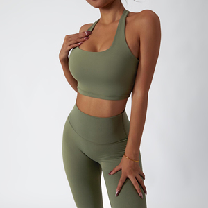 Vêtements de fitness pour femmes sur mesure en gros, ensembles de yoga, vêtements de sport pour femmes, ensembles de yoga de haute qualité avec taille élastique - Product Image 4