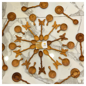 ช้อนไม้แกะสลักรูปหัวใจ งานแฮนด์เมดน่ารัก ใช้กับเครื่องล้างจานและเตาอบได้ เหมาะสำหรับเสิร์ฟและเป็นของขวัญ - CARYLN - Product Image 5