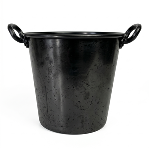 Handmade Hammered Copper Ice Bucket With Floral Handles Round Vintage Design Metal Beverage <b>Cooler</b> Wedding Champagne Bucket - Product Image 4