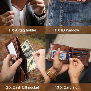 Cartera de Cuero Elegante para Hombre Hecha en Pakistán al por Mayor, al Mejor Precio, Tarjetero de Cuero Moderno para Adultos - Product Image 4