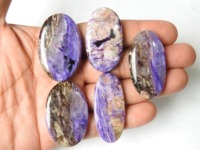 Pierre Charoïte Naturelle en Gros, Cabochon Lisse Poli, Forme Fantaisie, 20-40mm de Long, Pour la Fabrication de Bijoux Faits Main, Prix