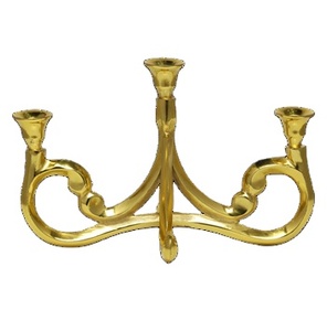 Portavelas de aluminio chapado en oro de primera calidad para decoraciones del hogar Portavelas de buen nombre - Product Image 1