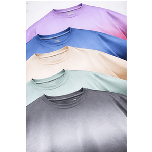 Camiseta Urbana Oversize con Efecto Ombre, 240 GSM, Algodón de Alta Densidad, Tono Sombreado, Corte Holgado, Tacto Suave - Product Image 1