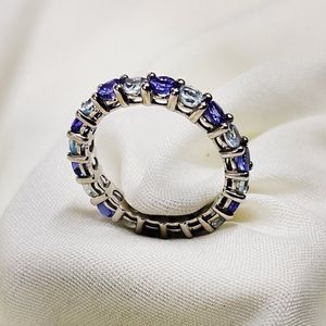 Natural Tanzanite Blue Topaz <b>Ring</b> Handmade Gemstone Jewelry For Women November December Birthstone Statement <b>Ring</b> - Product Image 3