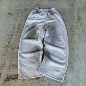 กางเกงจ็อกเกอร์ทรงหลวม ราคาประหยัด สไตล์วินเทจ ล้างสีแบบแอซิดวอช มีซิปและกระเป๋า  ผ้าฟลีซคอตตอนหนานุ่ม สำหรับผู้ชาย - Product Image 6