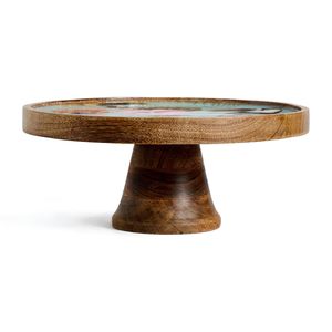 Base Redonda de Madera para Pastel con Turmalina, Elegante Plato para Servir y Exhibir Pasteles, Postres y Fiestas - Product Image 4