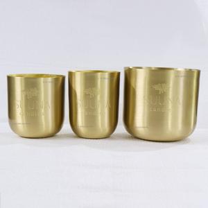 Pot à bougie en laiton massif fait main, logo personnalisé, résistant à la chaleur, durable, pour bougies votives et de soja, 16 oz, décoration d'intérieur - Product Image 5