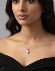 Collier avec pendentif en diamant, design pour un usage quotidien, bijoux romantiques pour femmes, diamants naturels et de laboratoire - Product Image 4